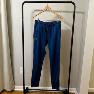 LARGE BLUE UNDER ARMOUR FLEECE LINED SWEATPANTS JOGGER